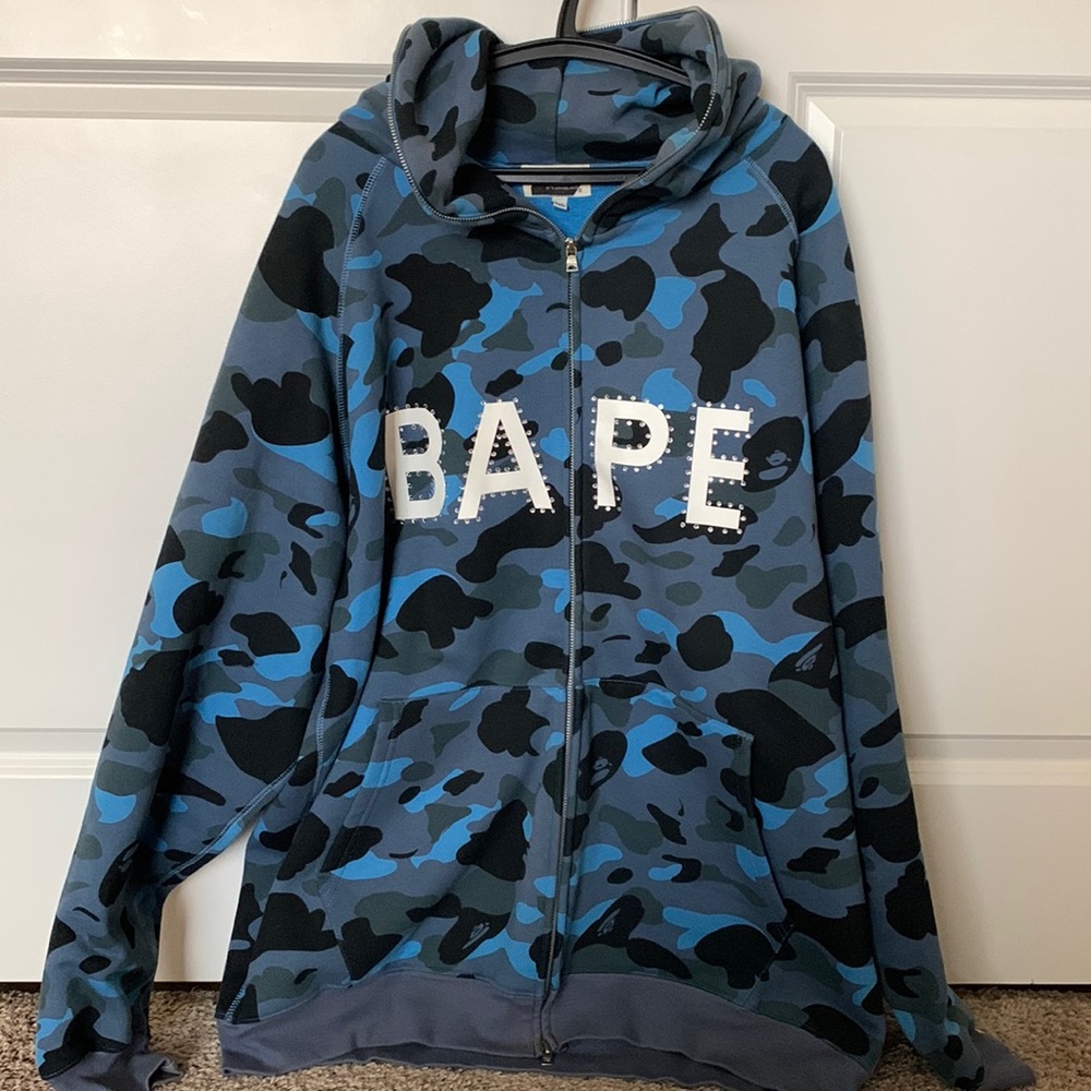 Mens BAPE full zip hoodie